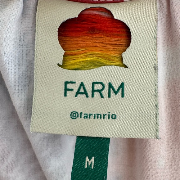 Farm Rio Off-White Macaw Bloom Mini Dress Size Medium - Picture 3 of 4